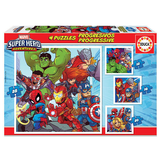 Image de 4PUZZLES PROGRESSIVE  MARVEL 18647