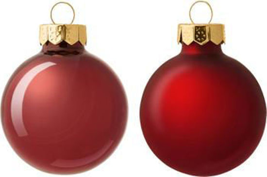 Image de 6 boules décoratives rouge