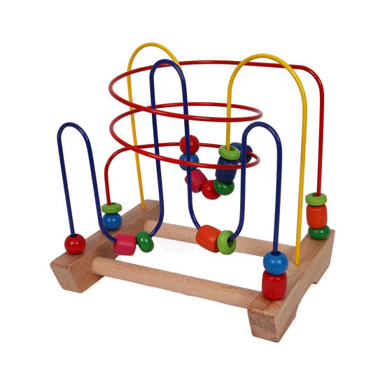 Image de JEU LABYRINTHE A PERLE EN BOIS