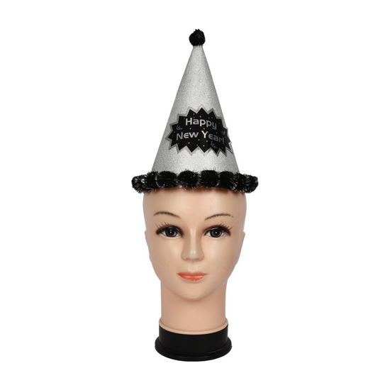 Image de Chapeau Happy New year argent