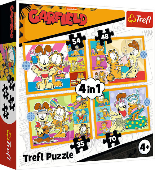 Image de puzzle 4 in 1 garfield loves 34673