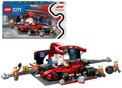 Image de LEGO ARRET AU STAND DE F1 AVEC VOITURE FERRARI 60443