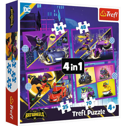 Image de PUZZLES 4IN1 MEET BATWHEELS 34658