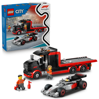 Image de LEGO CAMION DE F1 AVEC VOITURE DE COURSE DE F1 60493