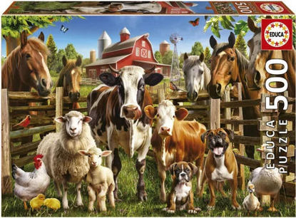 Image de puzzle 500pcs les malins de la ferme 19905