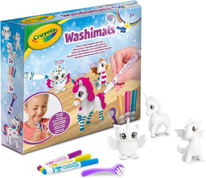 Image de "Washimals Peculiar Pets 3ct, 3 markers, 1 scrubber