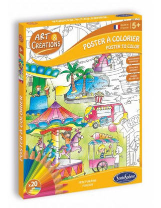 Image de Art & Créations POSTER A COLORIER - FETE FORAINE