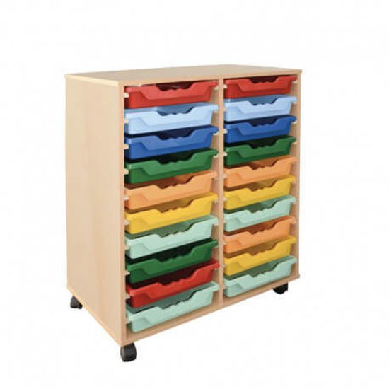 Image de RANGEMENT A 20 BACS EN PLASTIQUE L:69.5;H:90;P:36cm