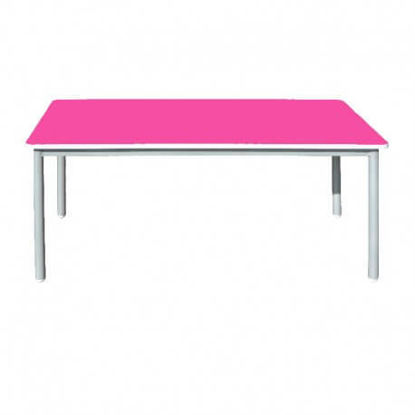 Image de TABLE MATERNELLE L120 P80 H52CM JAUNE