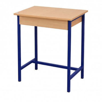 Image de TABLE ECOLIER MONOPLACE AVEC ETAGERE EN BOIS 65X45X75