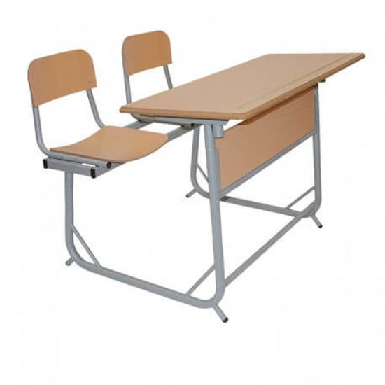 Image de TABLE EDUCATION BIPLACE DEMONTABLE A 2 POSITIONS 120X50cm