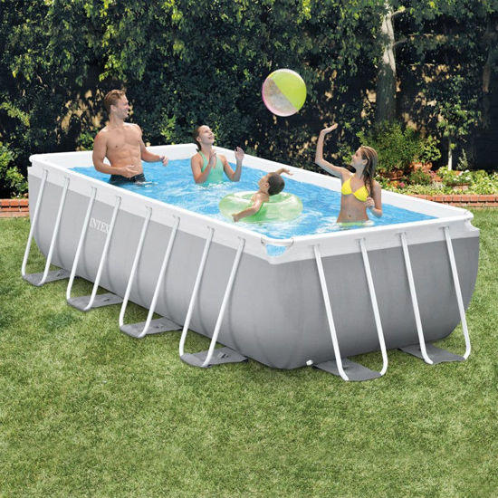 Image de Piscine  ovale intex 3M X 1.75M X 0.8M PRISM FRAME RECTANGULAR POOL SET