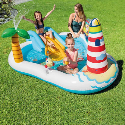 Image de Air de jeux gonflable avec piscine