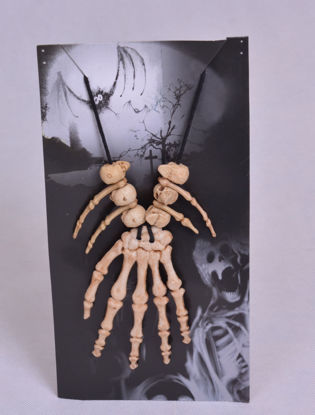 Image de collier squelette tete main halloween