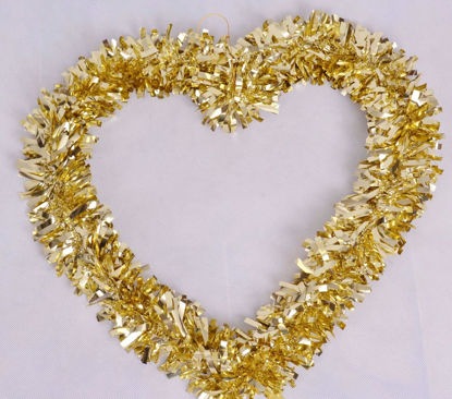 Image de Couronne Cœur doré  décoration de noël