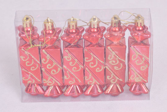 Image de Boite de 6 bonbons suspendus décoration sapin