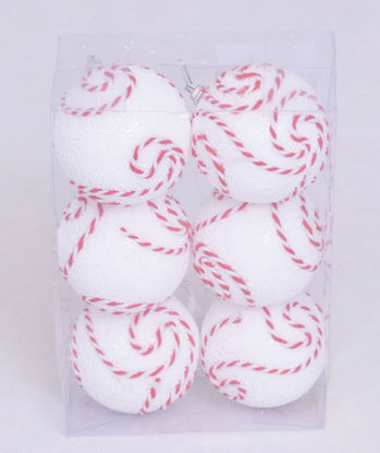 Image de Boite de 6 boules suspendues de  décoration du Sapin