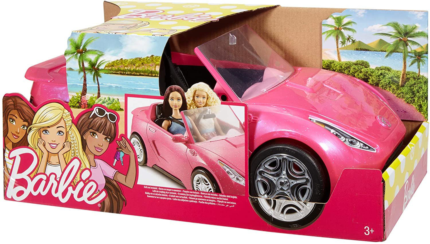 Barbie Voiture Cabriolet Rose pour poupée