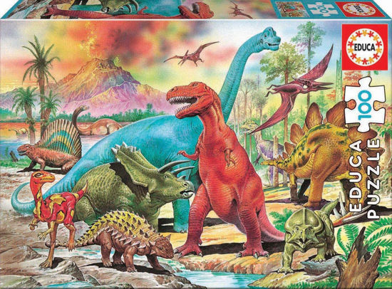 Image de PUZZLE 100 LES DINOSAURES 13179