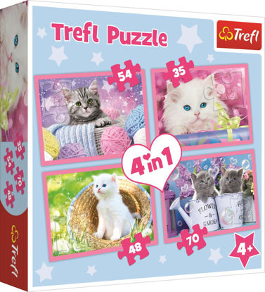 Image de Trefl Puzzle 4 en 1 les chats 34330