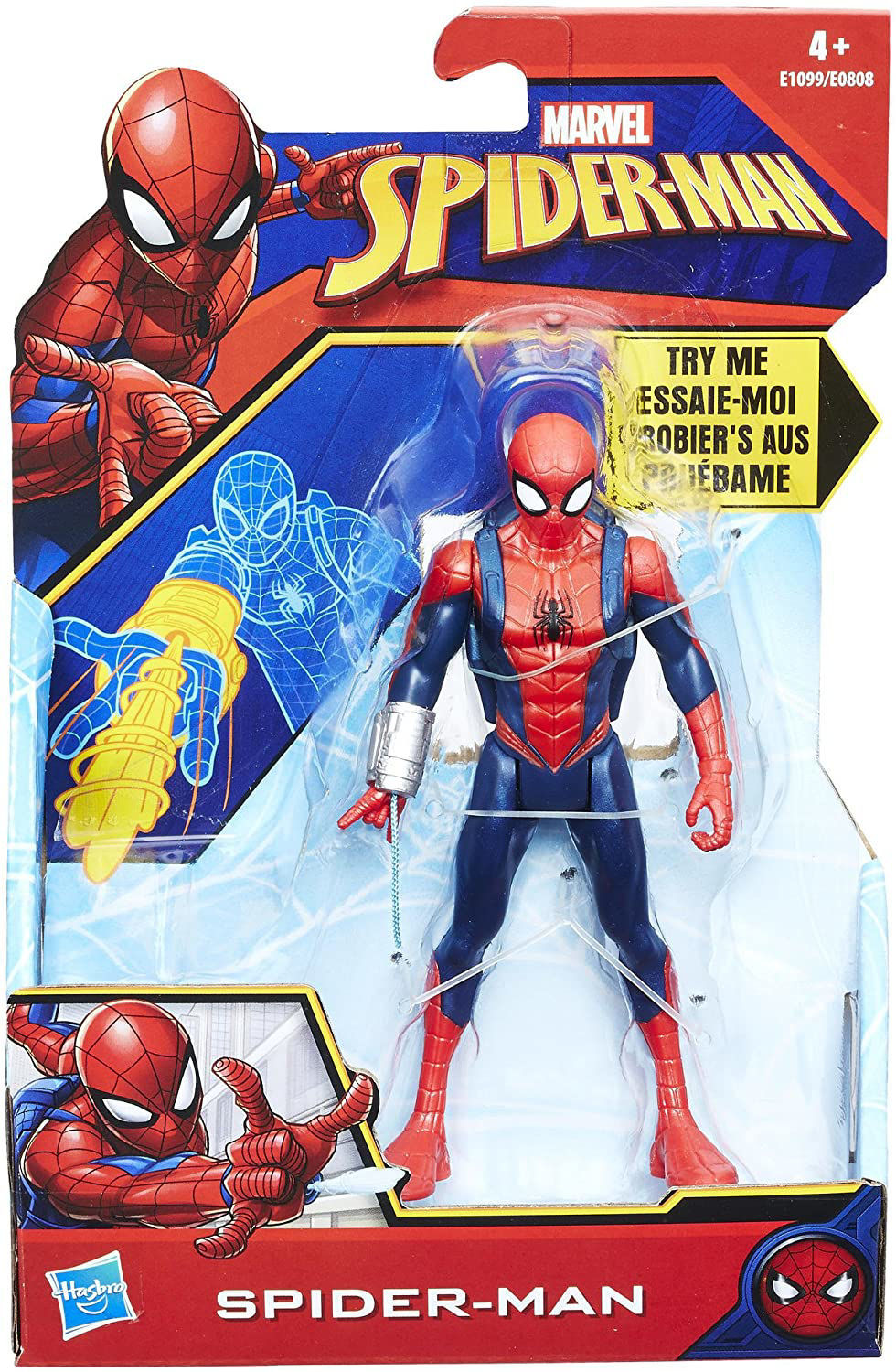 Moto spider-man + Figurine Spiderman 15 cm Bleu Et Rouge - Personnage  Articulé Marvel - Jouet - Set garçon + 1 carte