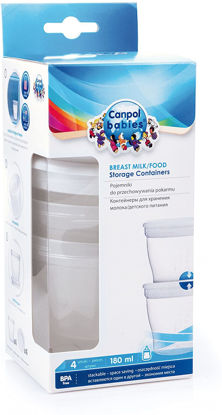 Image de Canpol babies  Pack de 4 boîtes de lait et nourriture 180 ml