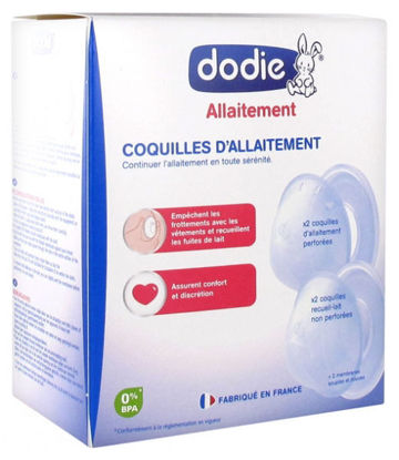 Image de Dodie -Coquilles d'allaitement- 2 paires de coquilles (Protège-mamelons et Recueille-lait)