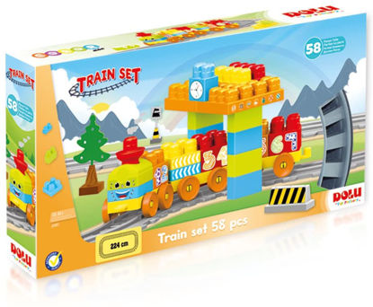 Image de COFFRET LEGO AVEC TRAIN 58PCS