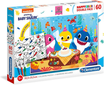 Image de Clementoni- Baby Shark Double Face Shark-60 pièces 26095