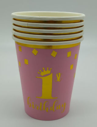 Image de 10 Goblets First Birthday  ROSE