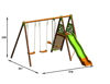 Image de PORTIQUE EN BOIS+TOBOGGAN CHURRO 2,30M REF J-18732P4