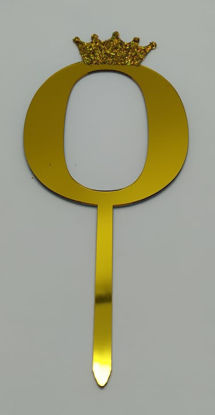 Image de Numéro  0  doré Cake Topper