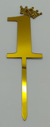 Image de Numéro  1  doré Cake Topper