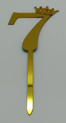 Image de Numéro  7 doré Cake Topper