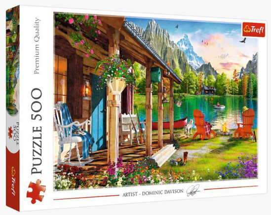 Image de PUZZLES 500 CABIN IN THE MOUNTAINS 37408