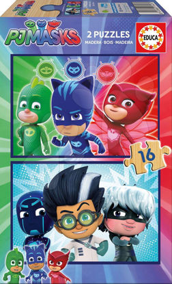 Image de Puzzle bois 2*16 PJ Masks 17447