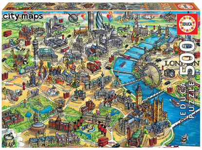 Image de PUZZLE 500PCS CITY MAPS LONDON 18451