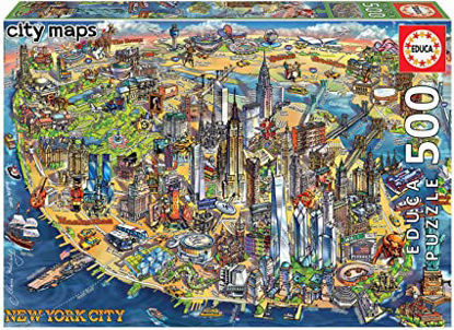 Image de PUZZLE 500PCS CITY MAPS NEWYORK18453