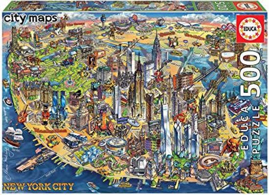 Image de PUZZLE 500PCS CITY MAPS NEWYORK18453