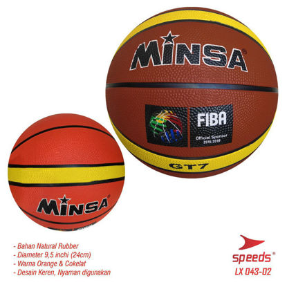 Image de BALLON BASKET MINSA TAILLE 7 REF: GT7
