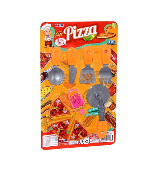 Image de Ensemble de jouets à pizza 9 pièces