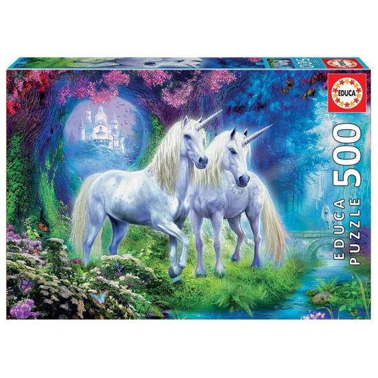 Image de PUZZLE 500 PCS LICORNES DANS LA FORET 17648