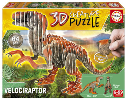 Image de EDUCA Velociraptor 3D Créature Puzzle 19382