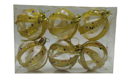 Image de 6 BOULES DEDECORATIVES
