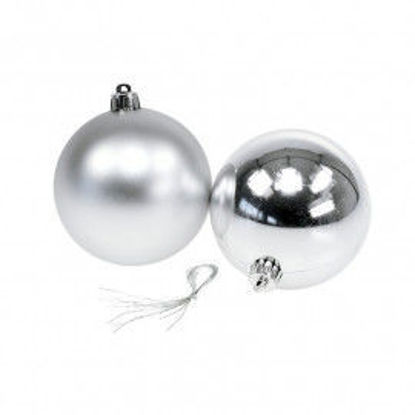 Image de 6 boules décoratives argent