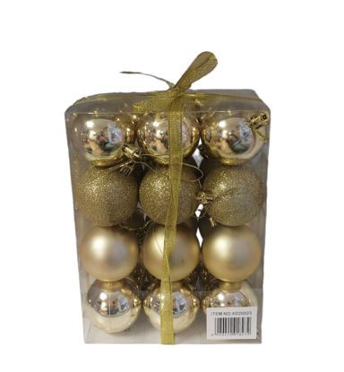 Image de 24 boules décoratives doré