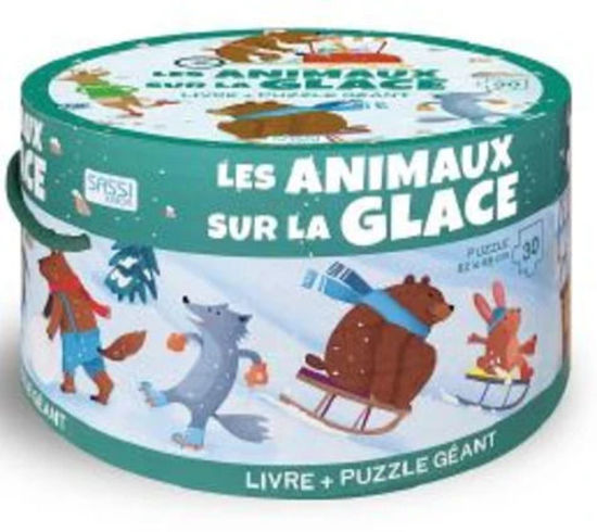 Image de Les animaux sur la glace - 1 puzzle géant + 1 livre