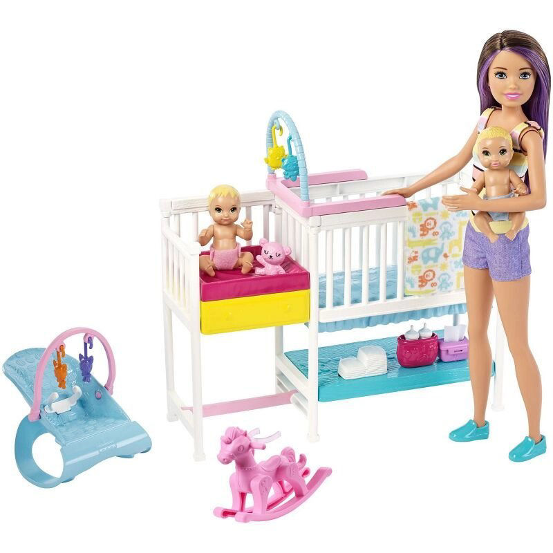 Acheter Barbie Famille Coffret Heure du Coucher avec Poupée Skipper  Baby-Sitter Mattel GHV88 - Juguetilandia