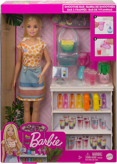 Image de Barbie - Coffret Bar à Smoothies avec poupée et accessoires