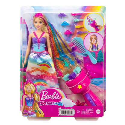 Poupée Barbie princesse dreamtopia brune à la robe violette Mattel
